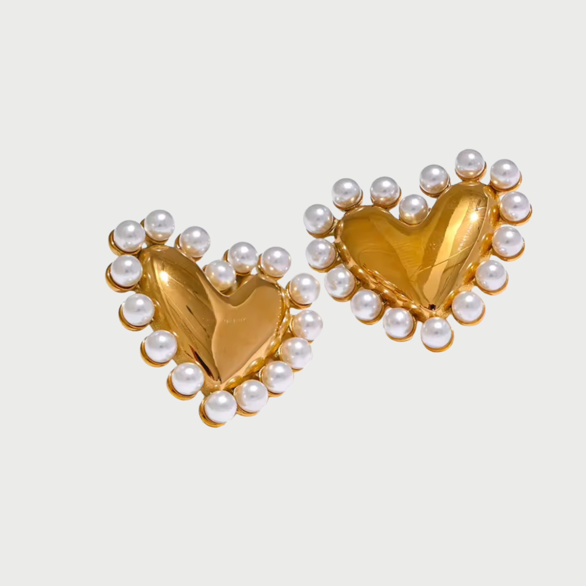 PENDIENTES DE PERLA DE CORAZÓN