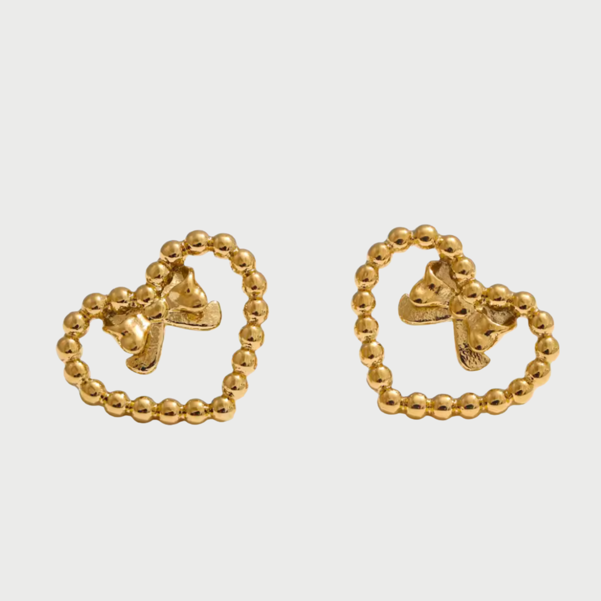 PENDIENTES DE LAZO DE CORAZÓN
