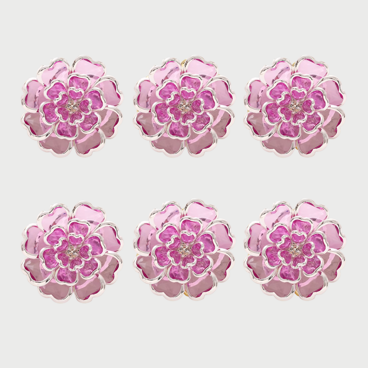 CUBRE BOTONES DE FLORES ROSA