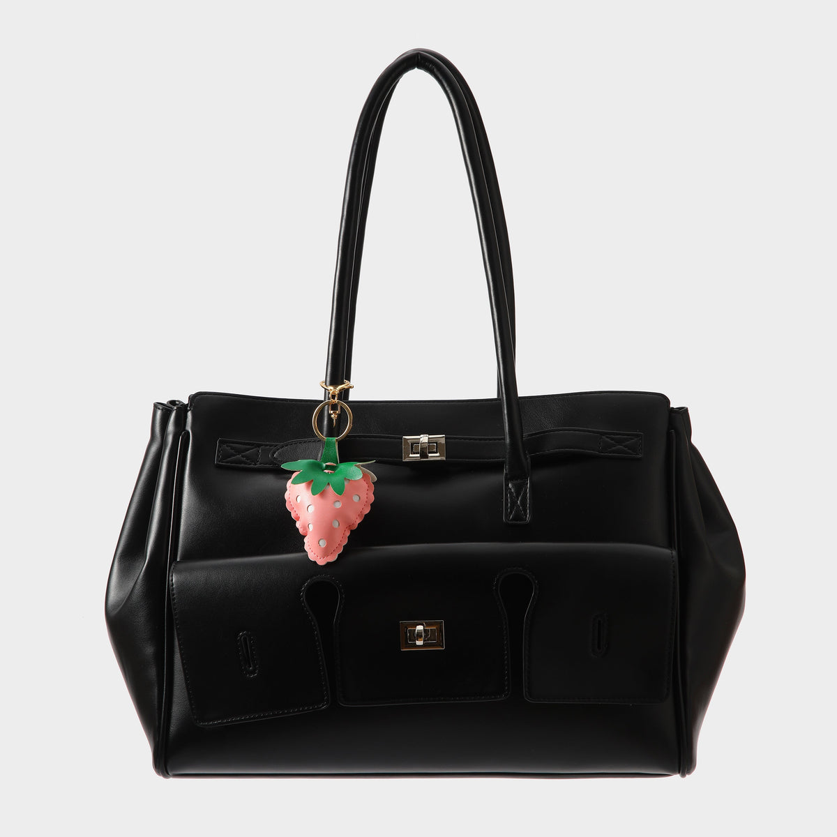 Charm para bolso de fresa
