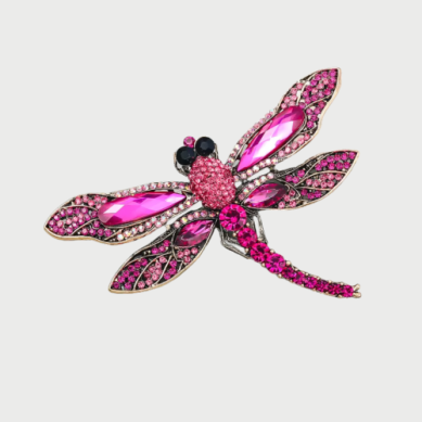 BROCHE DE LUCIÉRNAGA ROSA