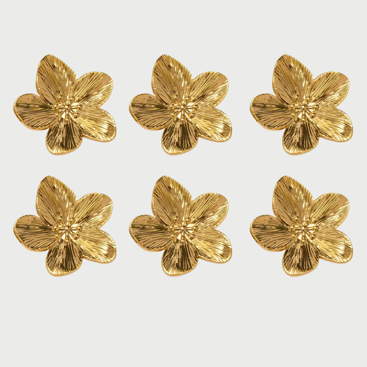 FLOWER BUTTON COVERS GOLD
